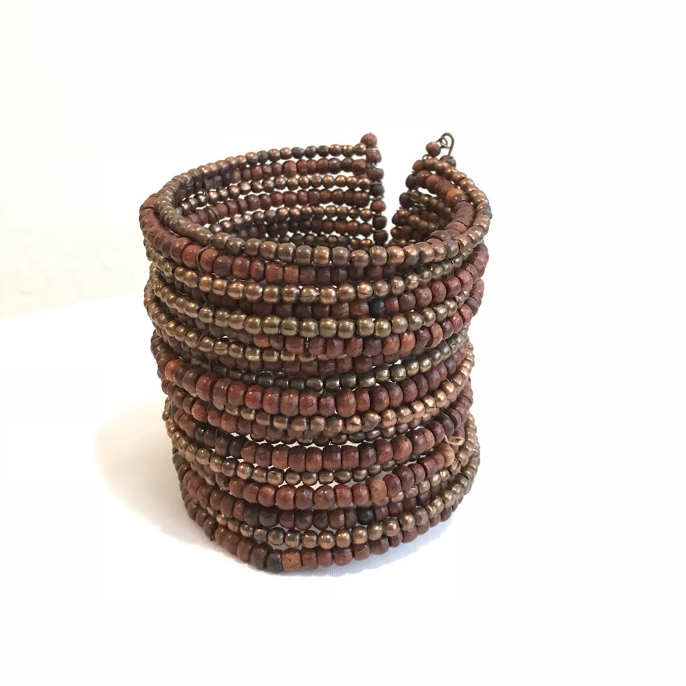 Vintage brown beaded bracelet